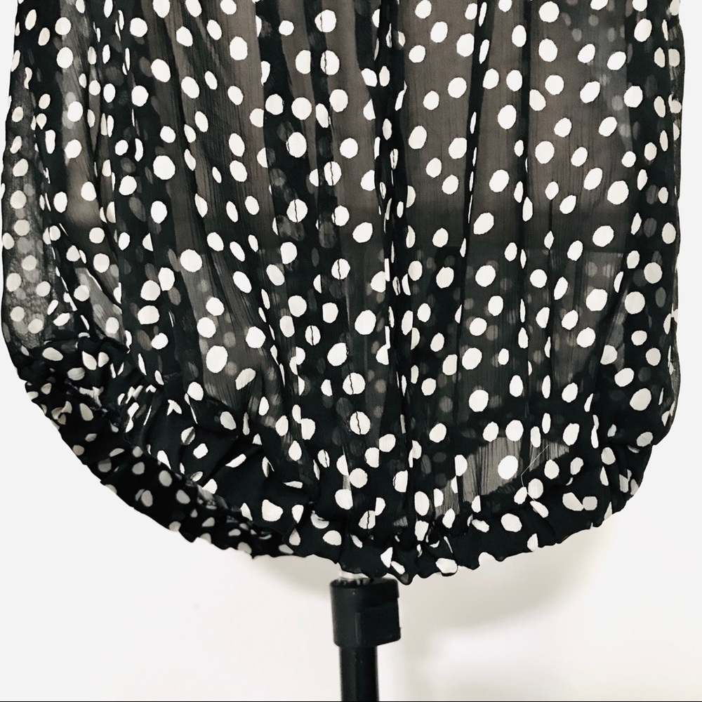 Zara Basic Ruffle Polka Dot Top - Picture 4 of 6